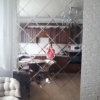 Проект Зеркальное панно в кухне-столовой, Брянск фото проекта
